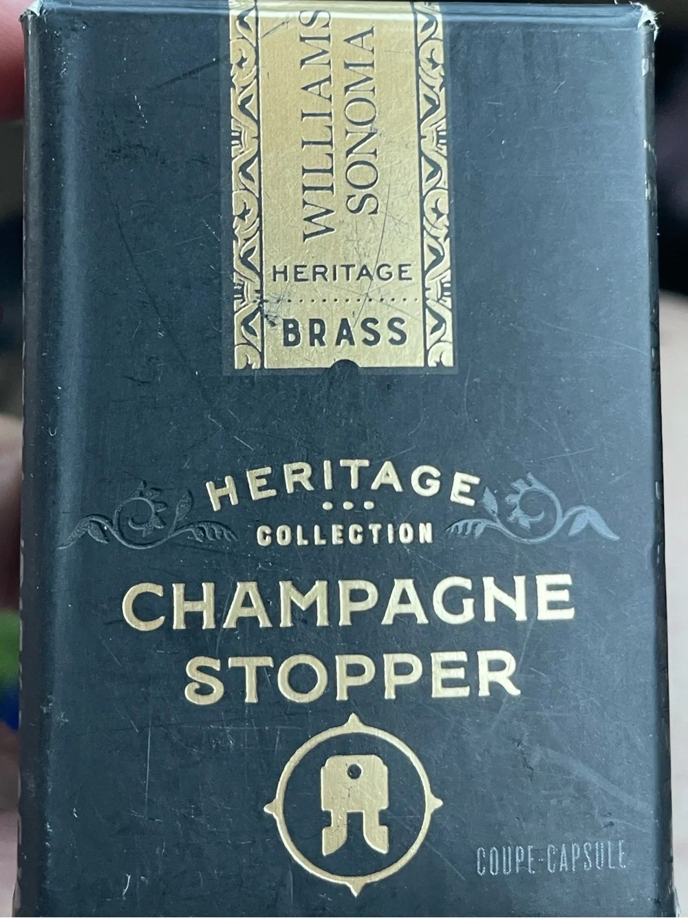 Williams Sonoma Gold Decorative Champagne Bottle Stopper